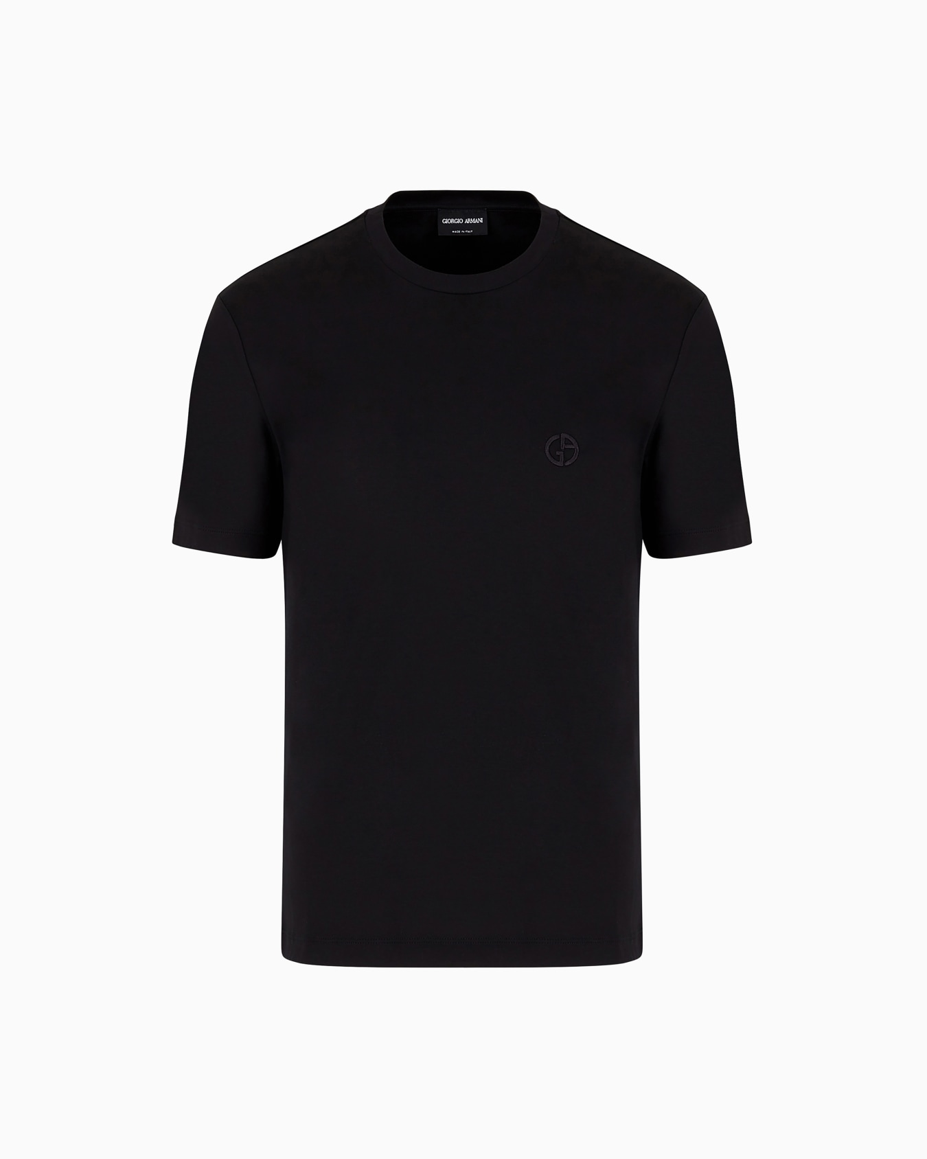 Cotton-interlock T-shirt with embroidered logo Slide 0