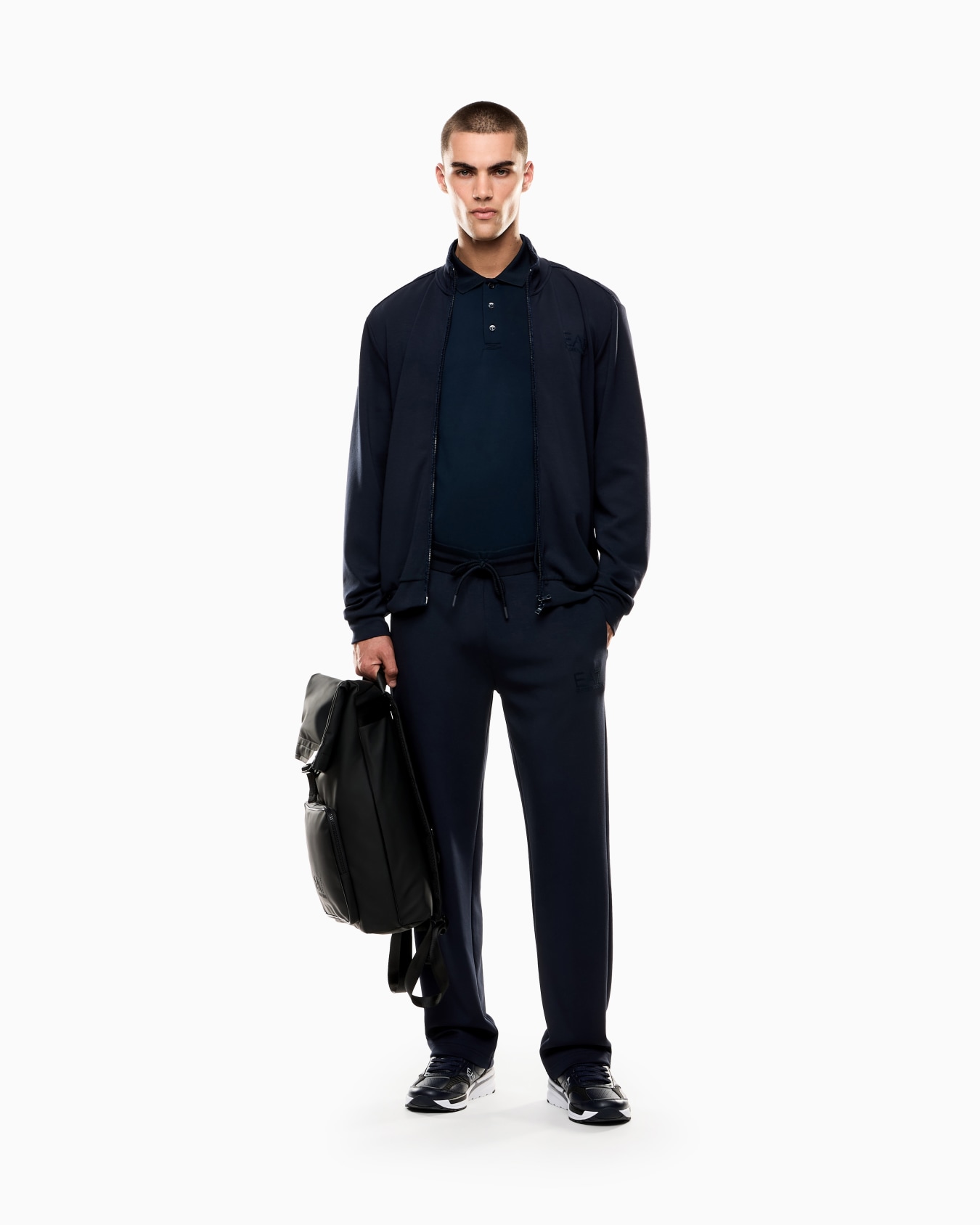 Lux Identity polo shirt in a modal-blend piqué Slide 1