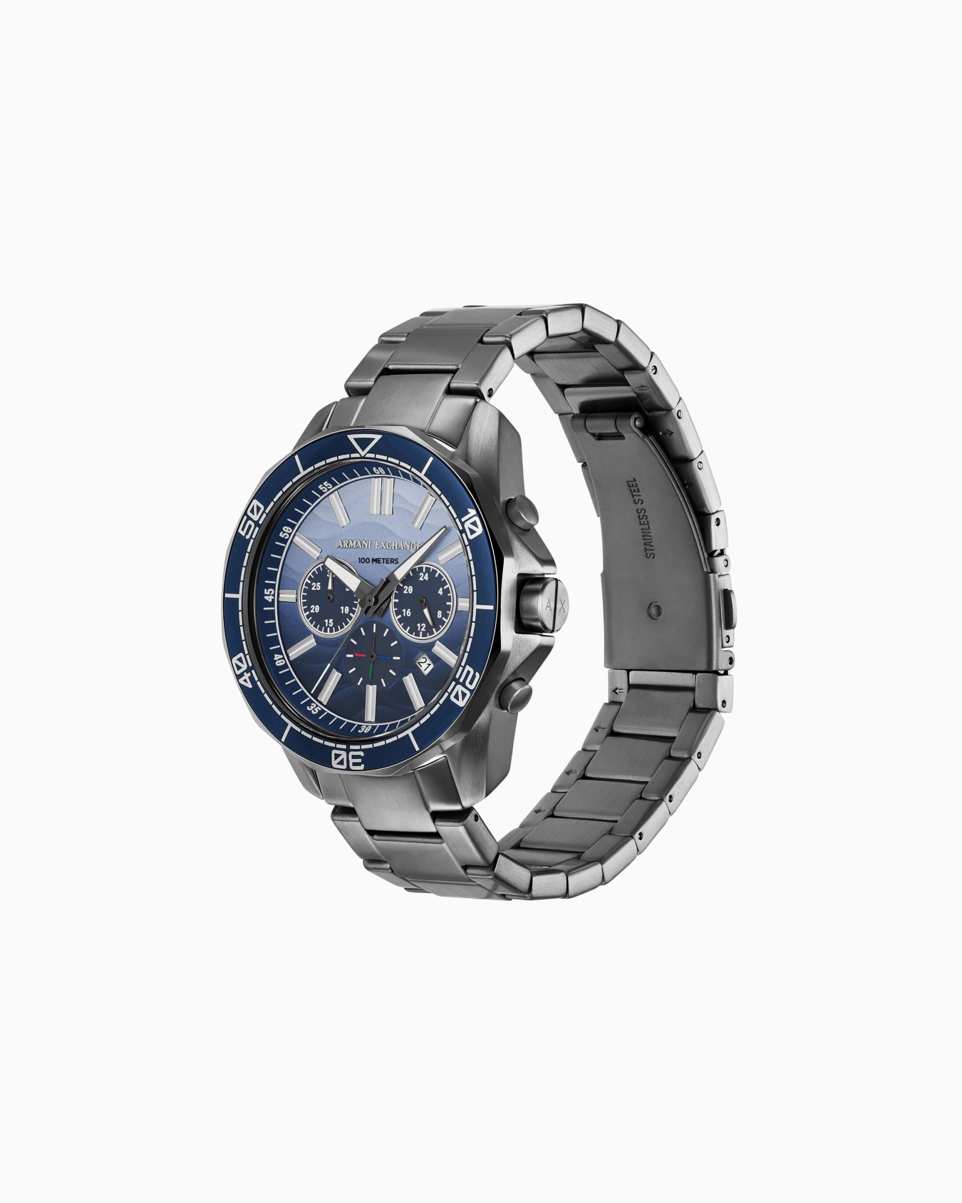 Anthrazitfarbener Chronograph aus Edelstahl Folie 1