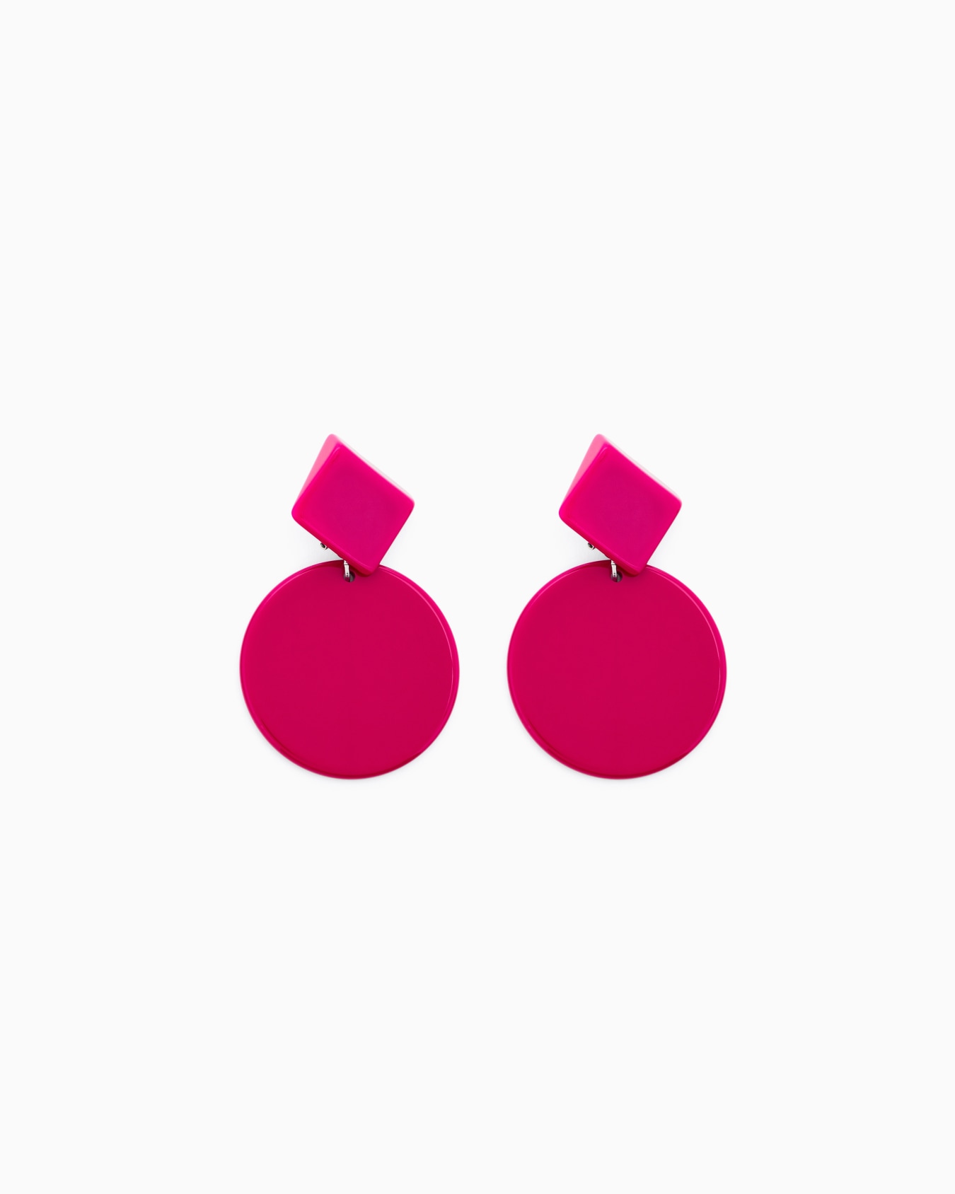 Oversized hoop pendant earrings Slide 0
