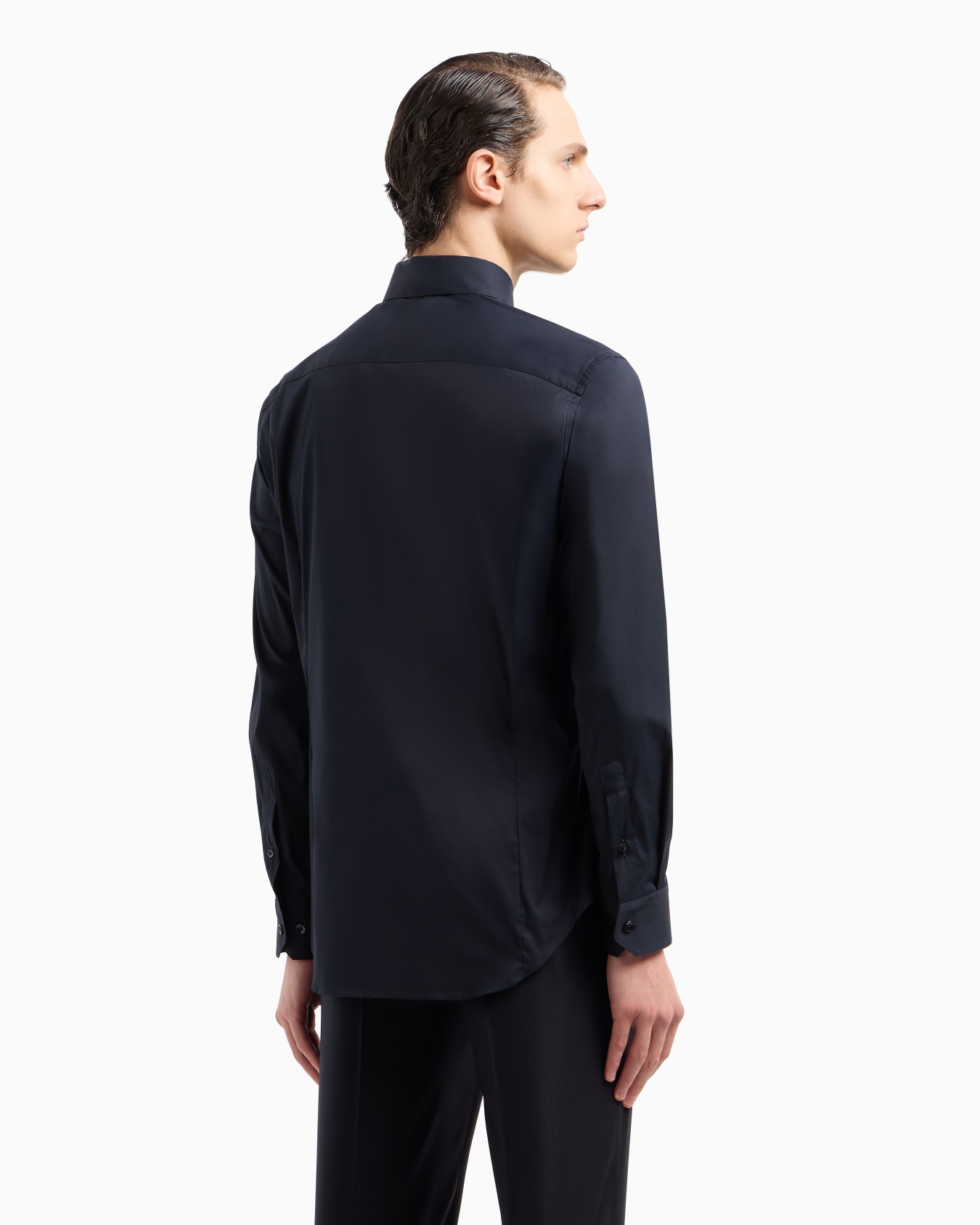 Slim-fit shirt in cotton poplin Slide 2