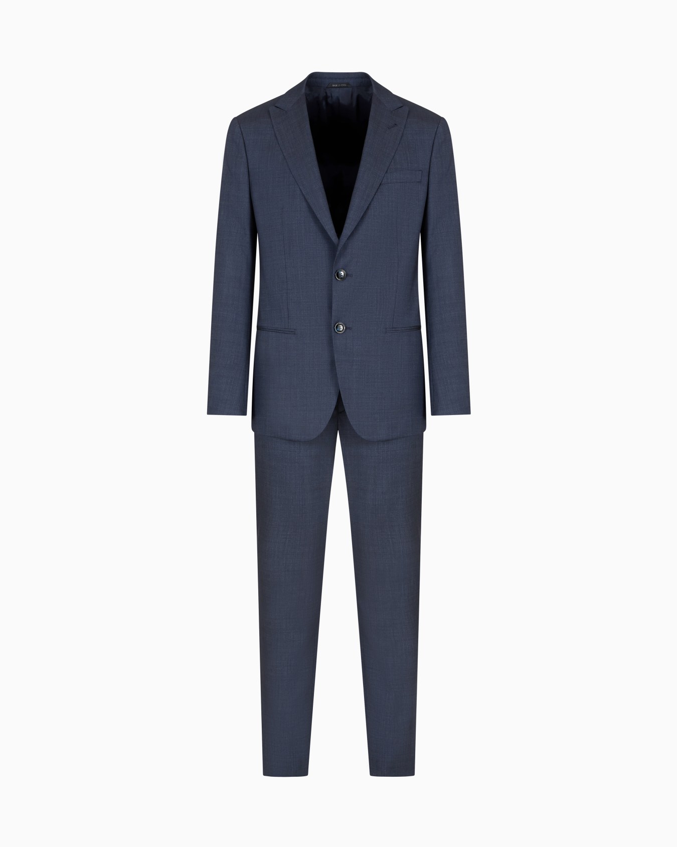 Soho line single-breasted suit in a chambray-effect wool and silk Slide 0