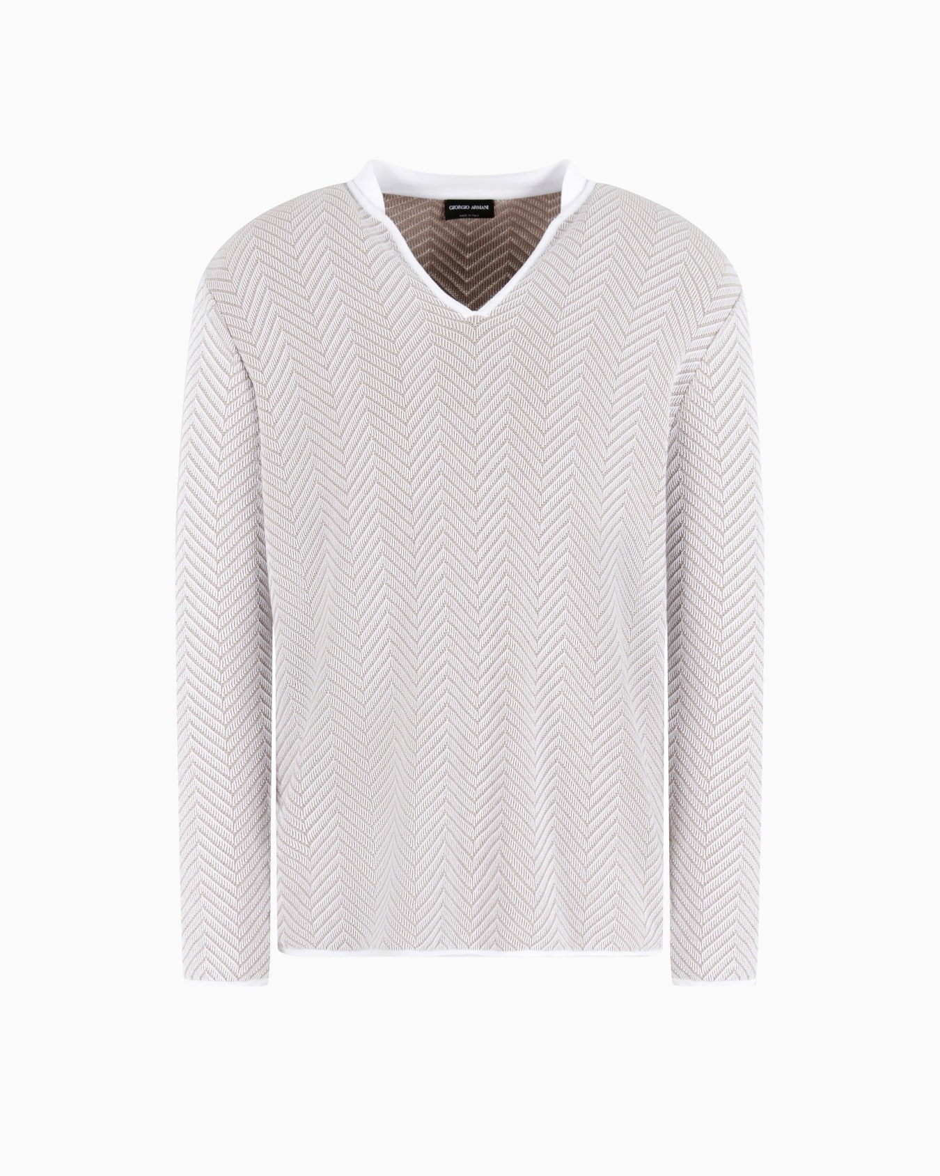 Cashmere, viscose and silk jacquard jumper Slide 0