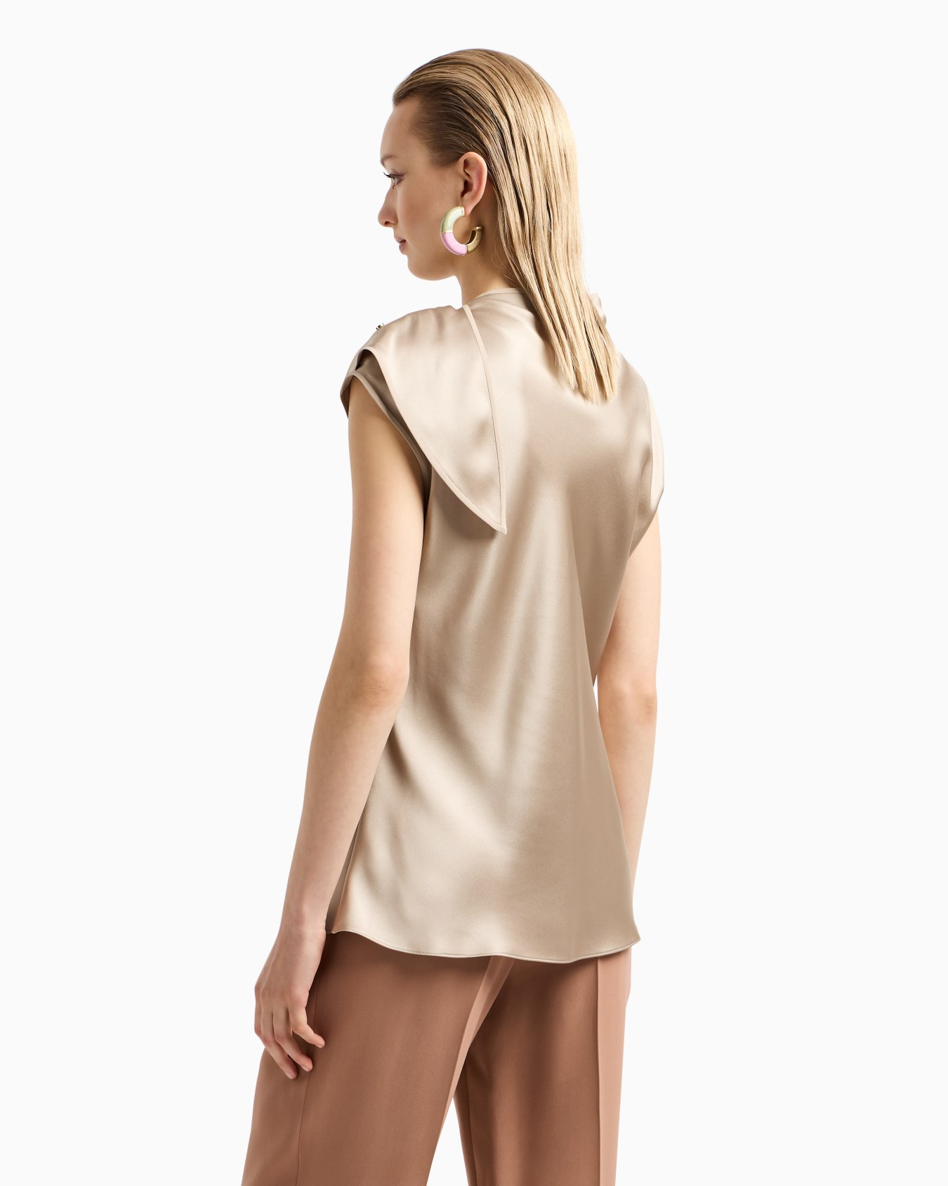 Blusa in doppio raso di seta Slide 2