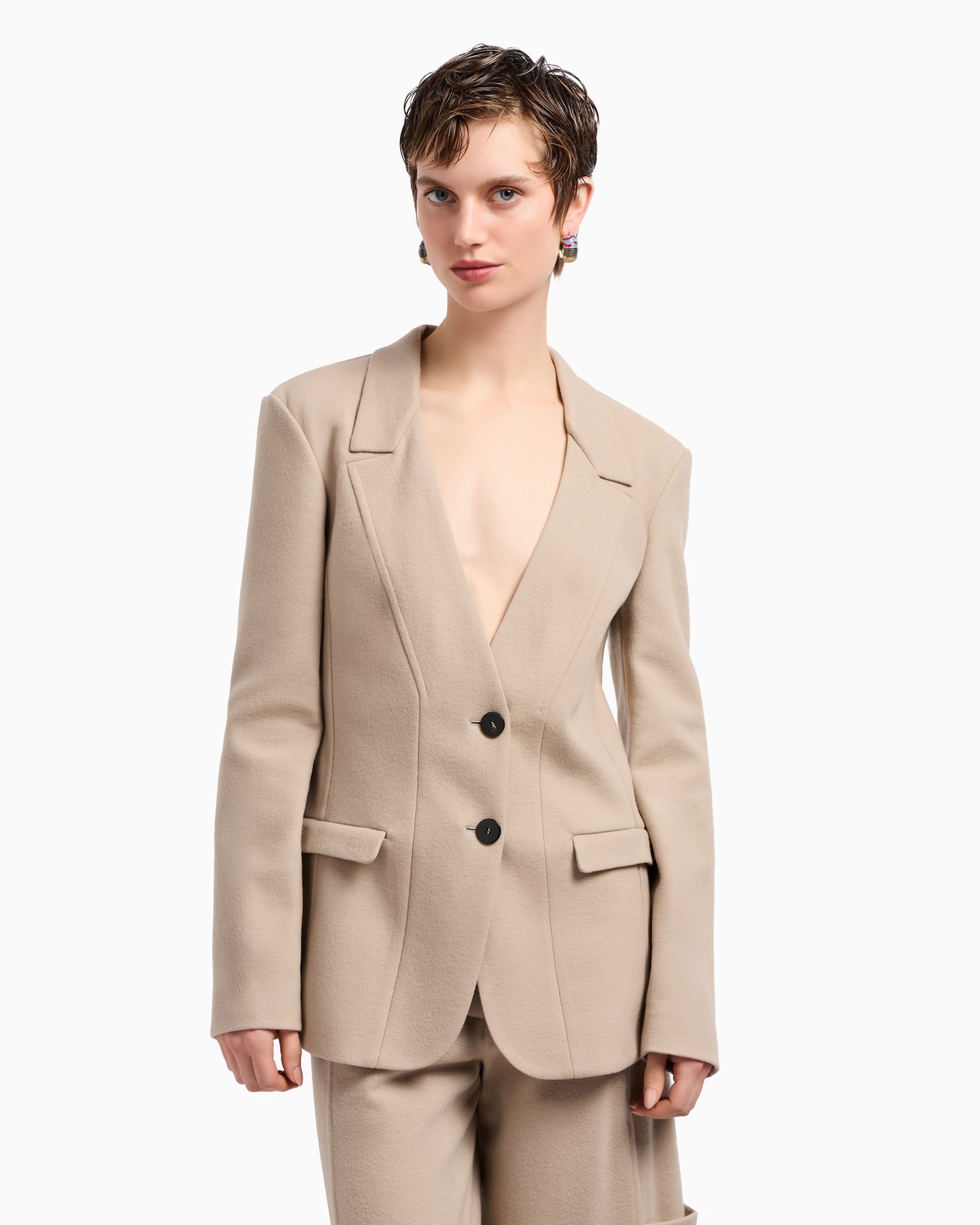 ASV single-breasted jacket in wool double jersey Slide 3