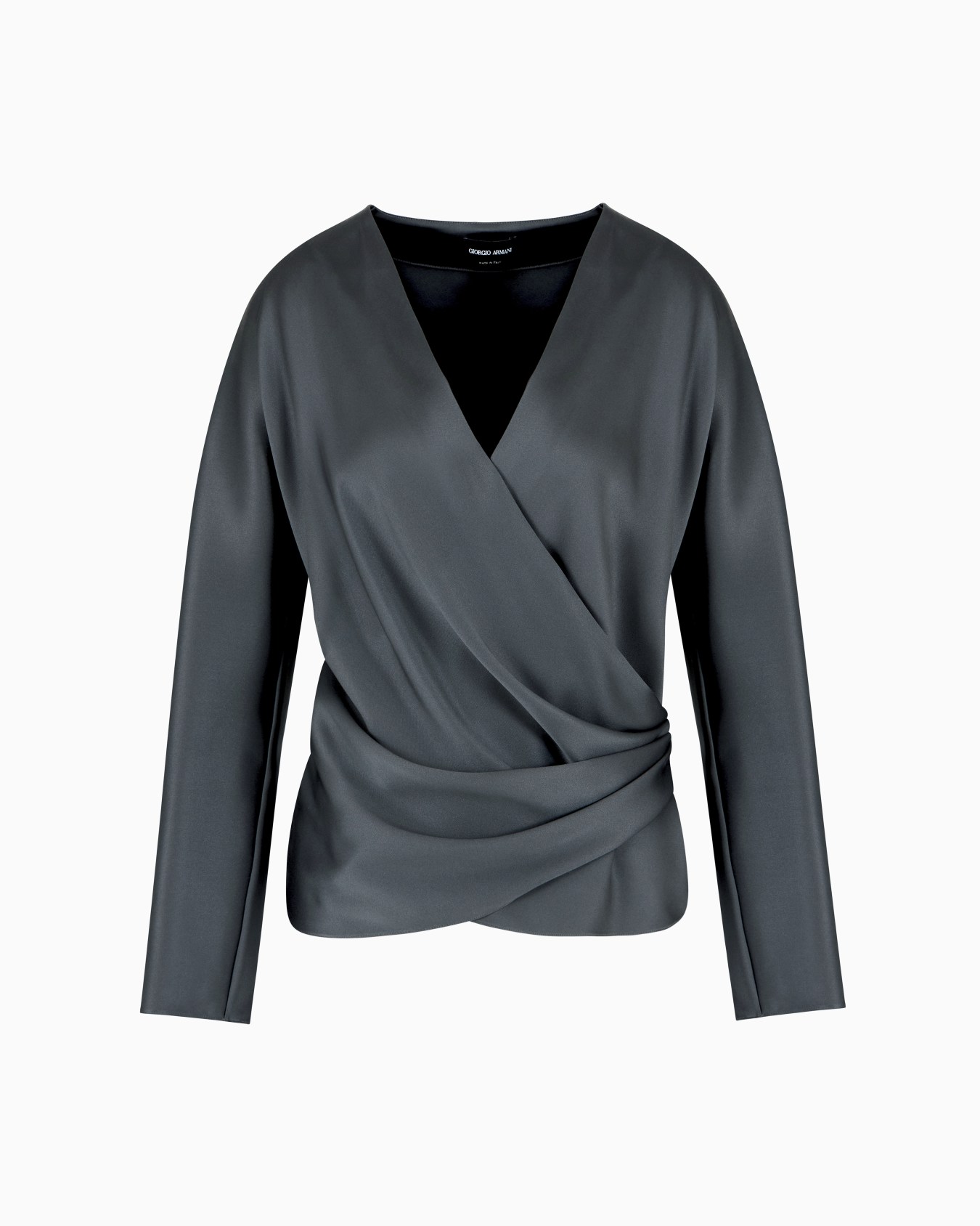 Shirt in double-sided silk satin Slide 0