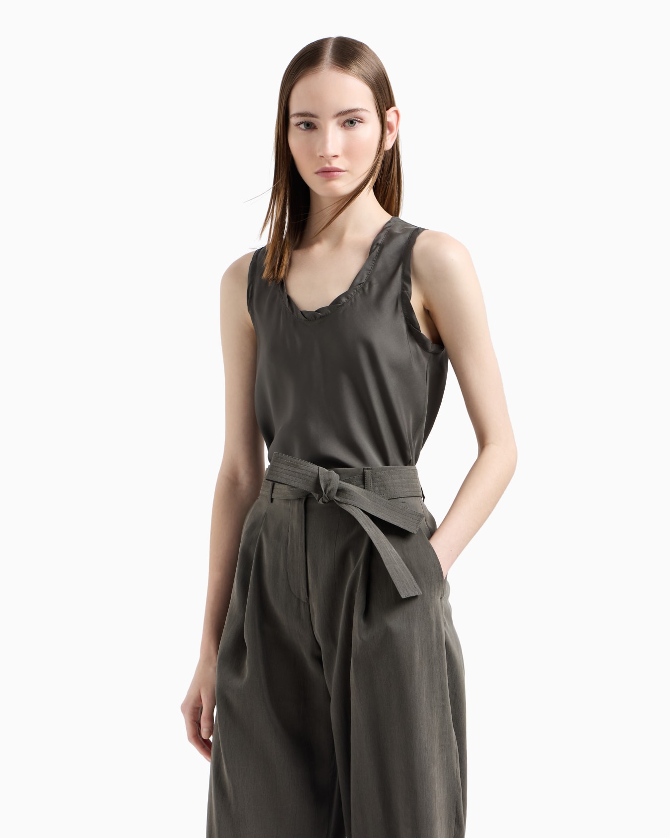 Long silk top Slide 3