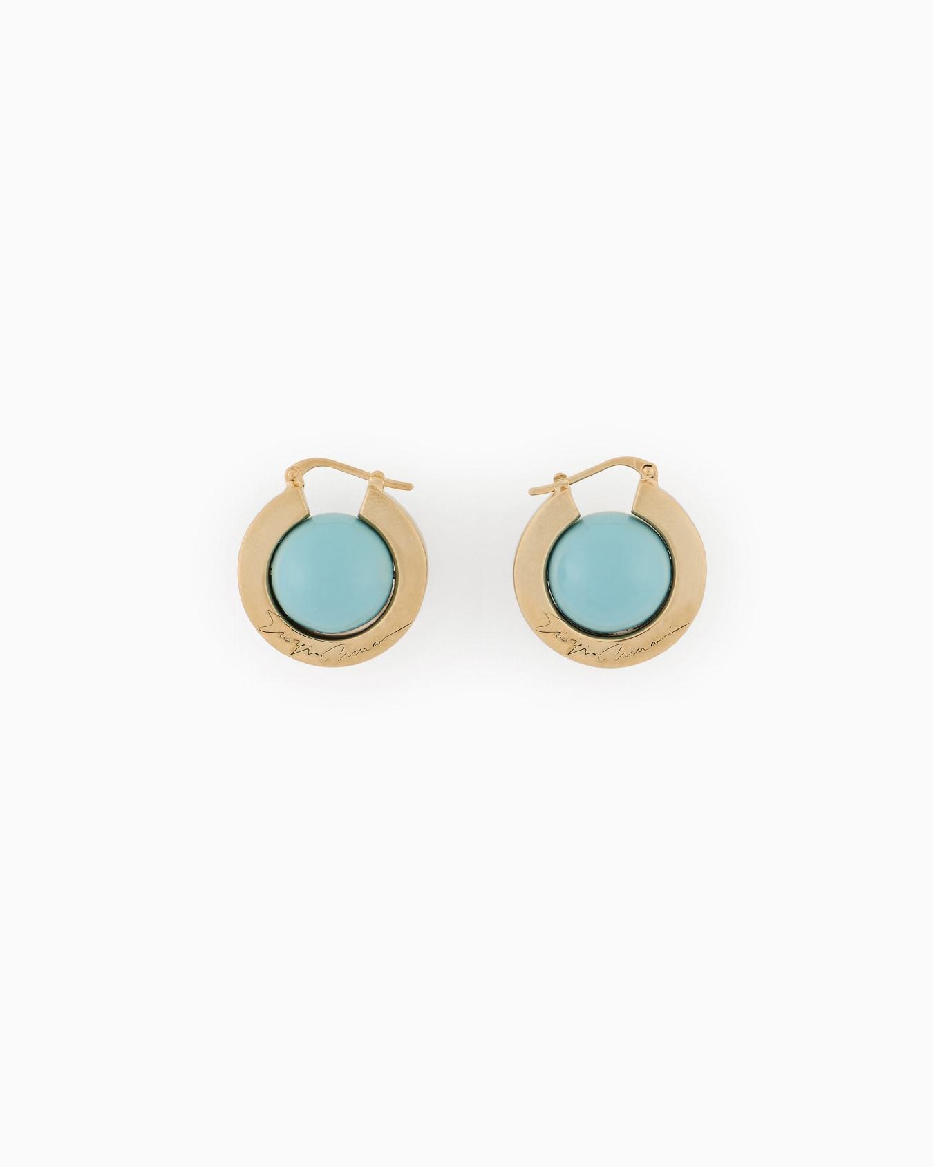 Pendientes de metal con esfera de resina Diapositiva 0