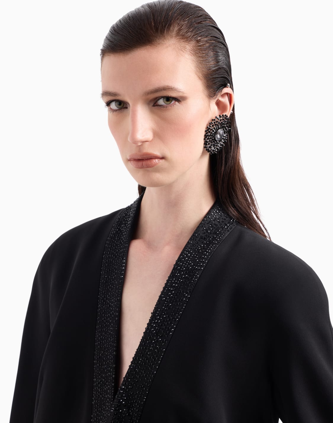 metal-and-bead-clip-on-earrings-black--giorgio-armani