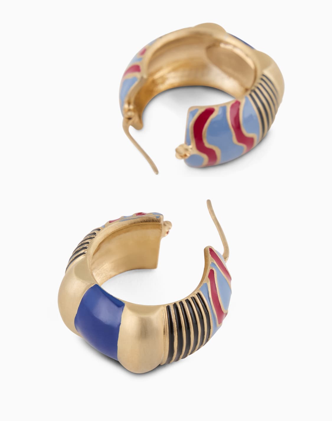 enamelled-metal-earrings-patterned--giorgio-armani