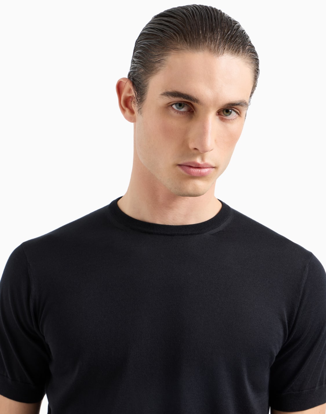 short-sleeved-crew-neck-jumper-in-silk-and-cotton-black--giorgio-armani