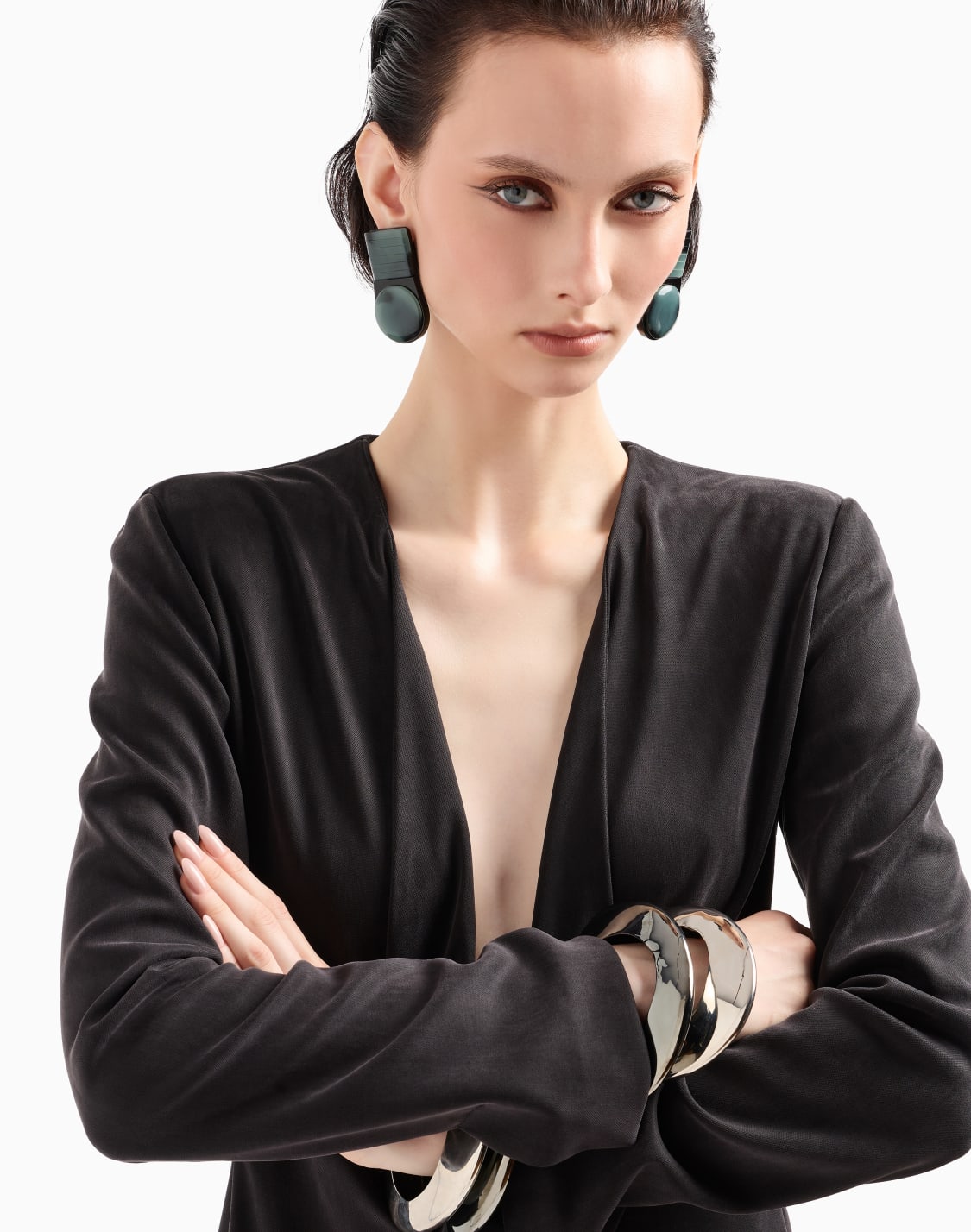 single-breasted-jacket-in-cupro-jersey-interlock-green--giorgio-armani