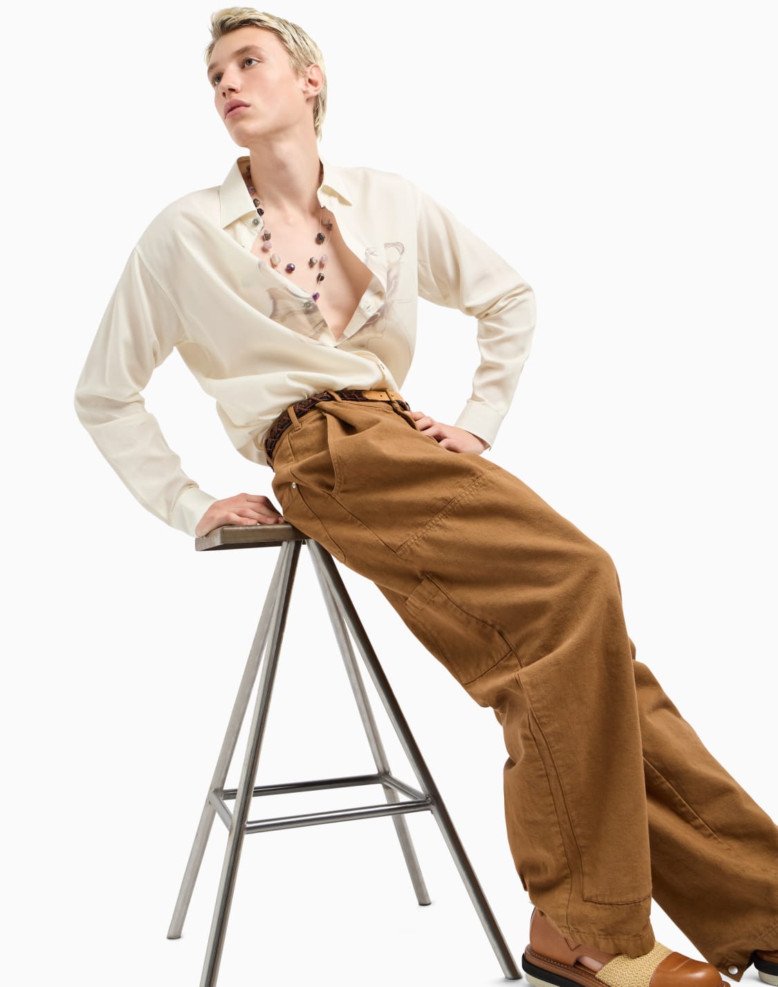 wide-leg-trousers-in-denim-effect-fabric-brown--emporio-armani