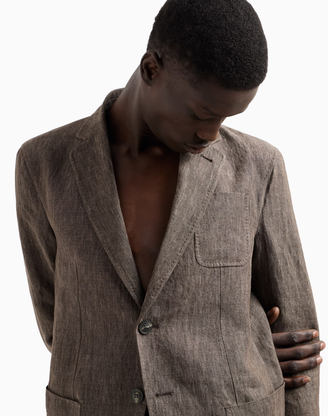 single-breasted-jacket-in-faded-linen-with-a-crpe-texture-brown--emporio-armani