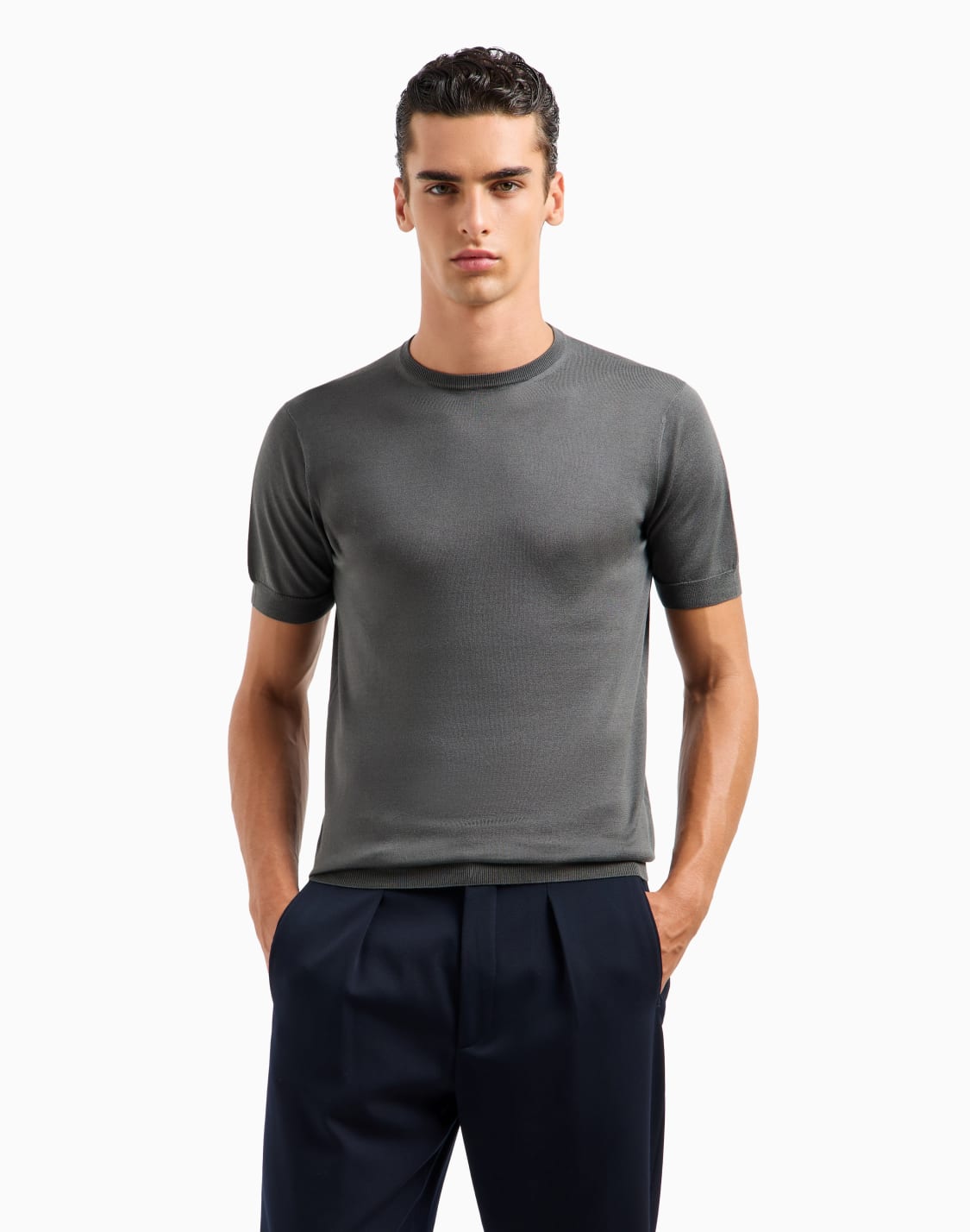 short-sleeved-crew-neck-jumper-in-silk-and-cotton-grey--giorgio-armani