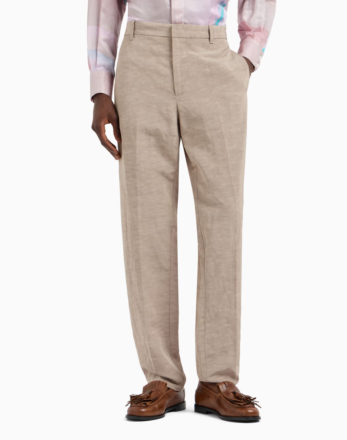 linen-blend-chinos-beige--emporio-armani