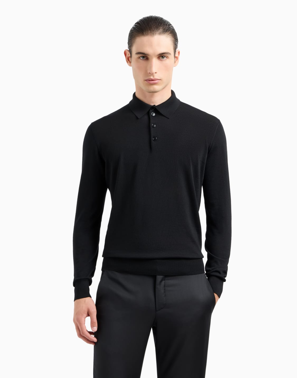 long-sleeved-polo-shirt-in-virgin-wool-black--giorgio-armani