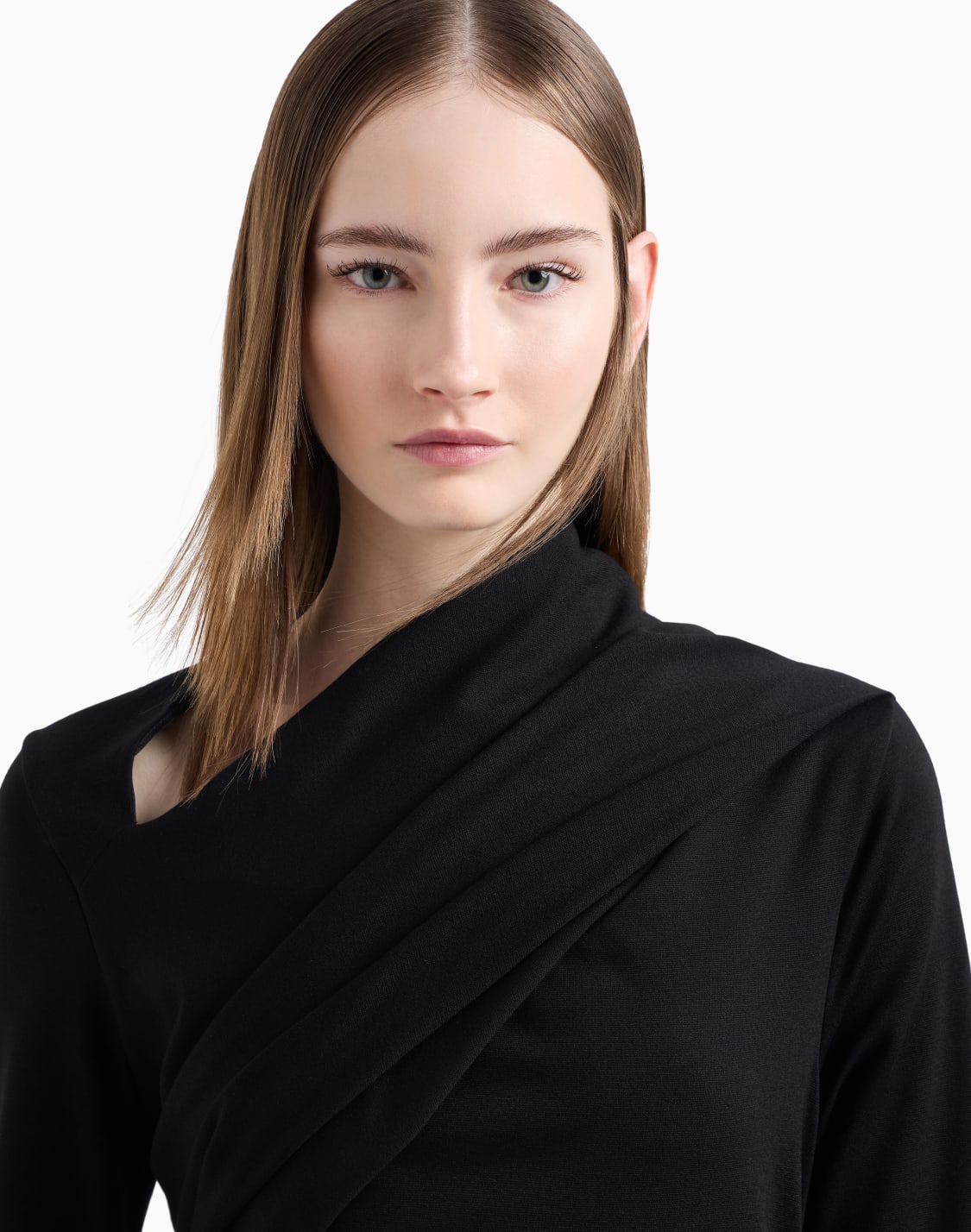 viscose-blend-milano-stitch-midi-dress-black--giorgio-armani