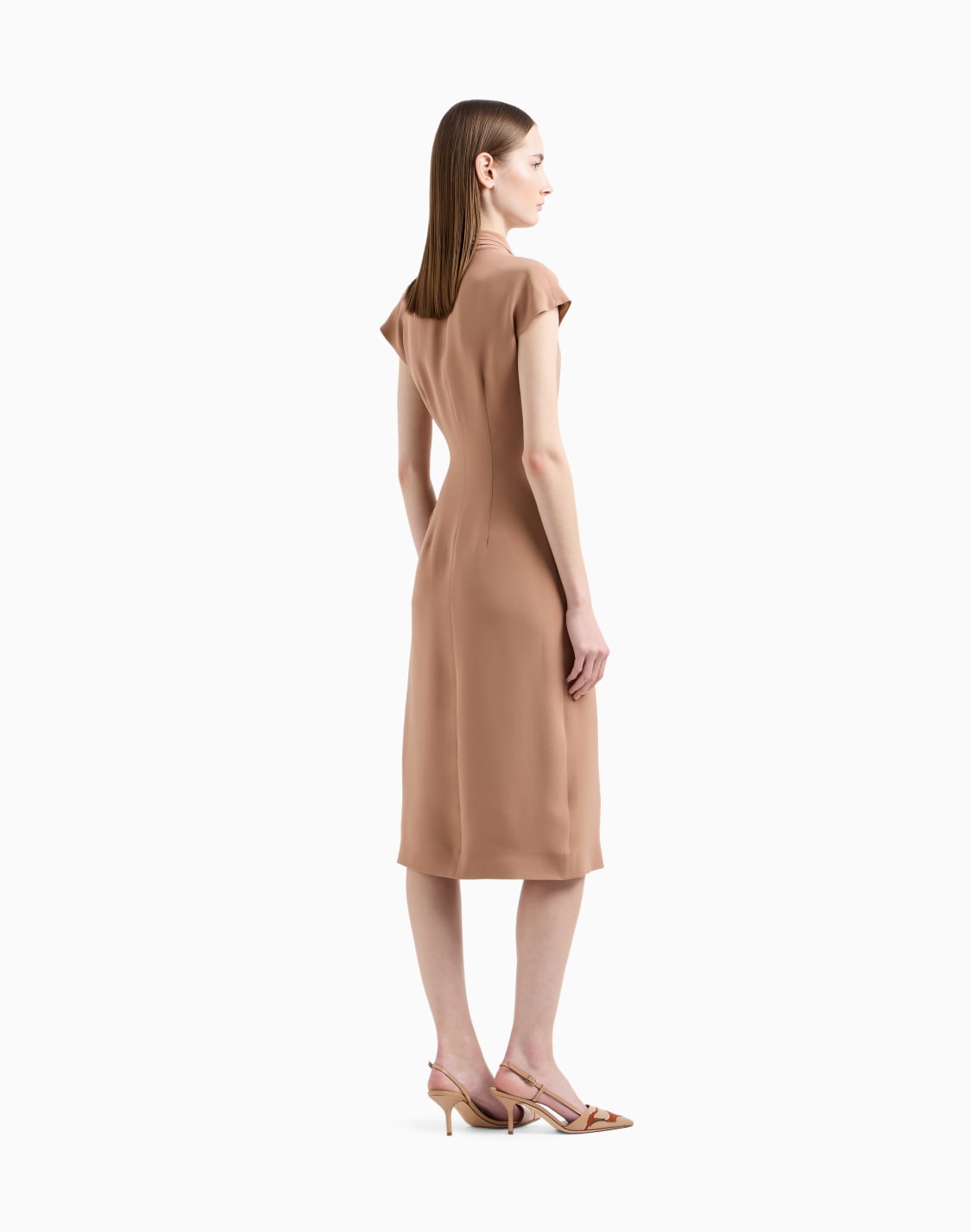 silk-cady-midi-dress-beige--giorgio-armani