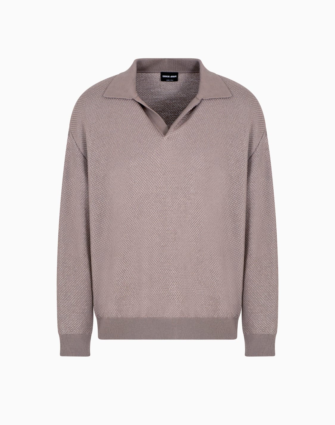 micro-jacquard-virgin-wool-and-viscose-polo-jumper-beige--giorgio-armani