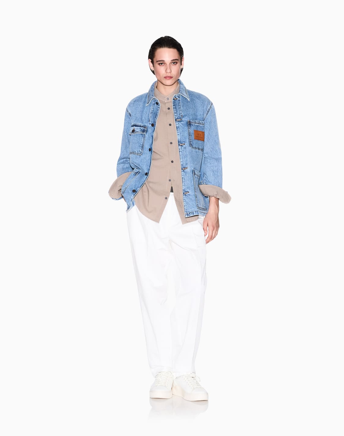 regular-fit-shirt-in-yarn-dyed-cotton-beige--armani-exchange