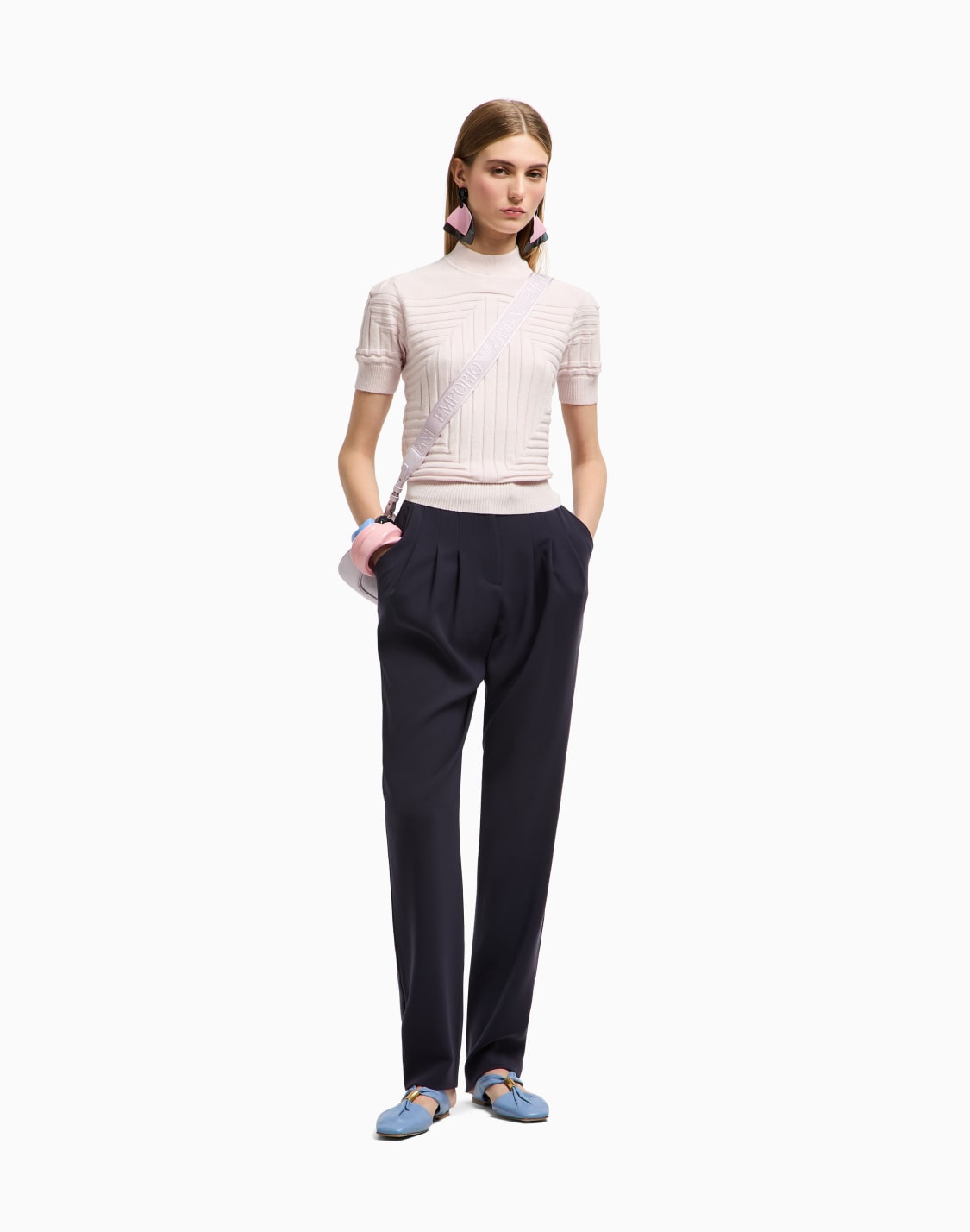 jumper-with-ribbed-and-plain-and-purl-knit-pink--emporio-armani