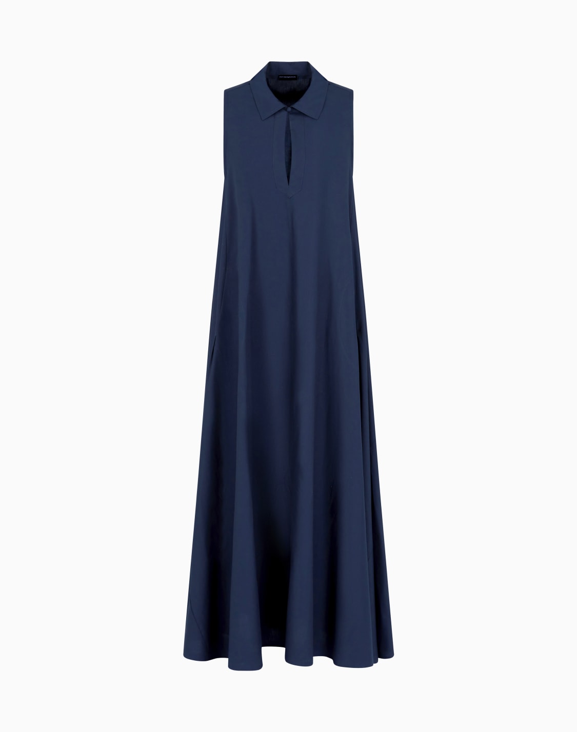 poplin-flared-long-dress-navy_blue--emporio-armani