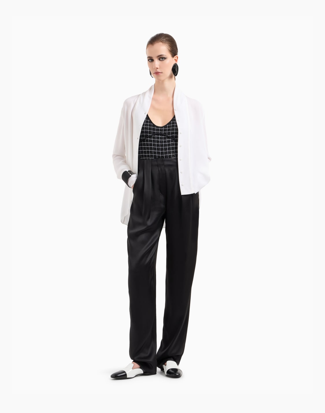 シャツ-シルク-トリプルジョゼット-ホワイト--giorgio-armani