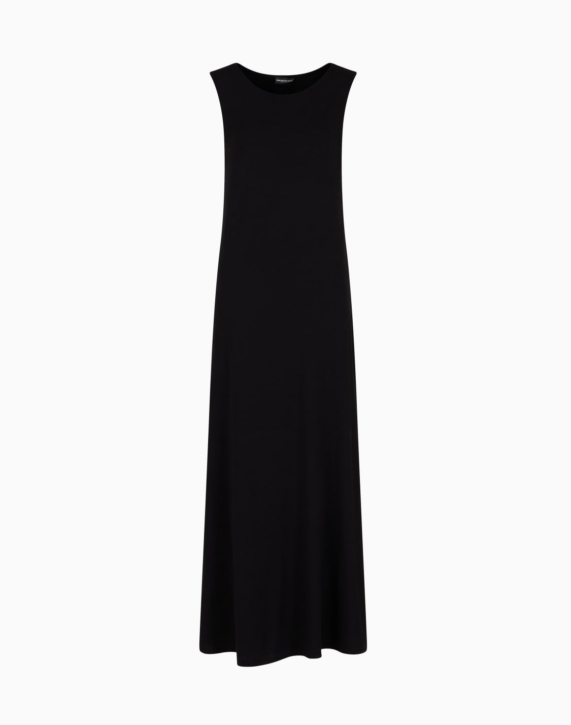 asv-beachwear-kleid-aus-recycelter-viskose-mit-mikro-nieten-logo-schwarz--emporio-armani
