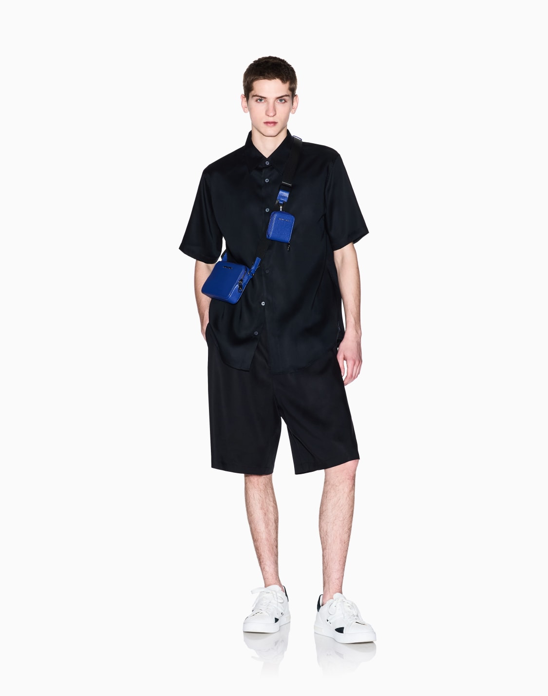 regular-fit-shirt-in-lyocell-twill-black--armani-exchange