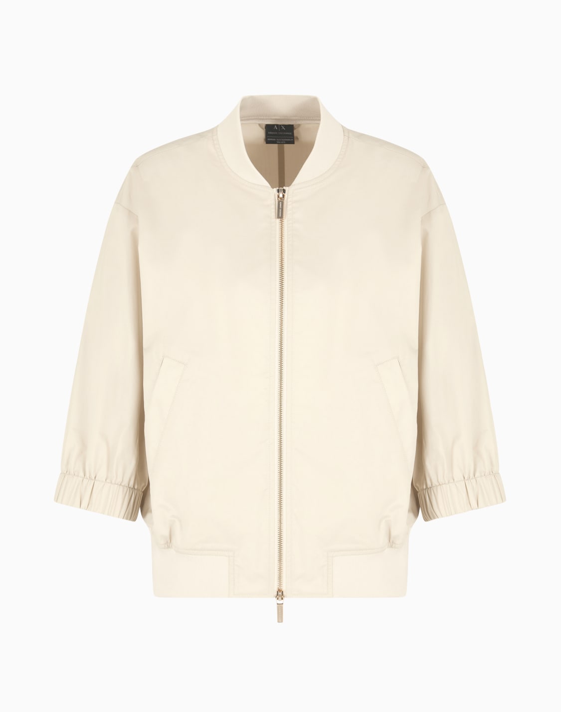 cotton-blouson-with-short-sleeves-beige--armani-exchange