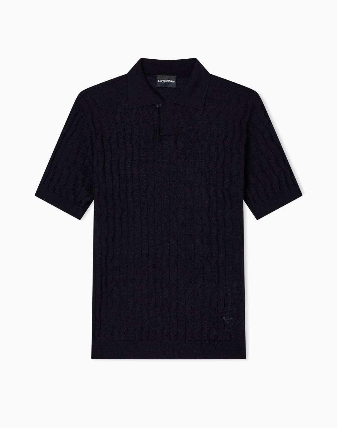 asv-lyocell-blend-jumper-with-polo-shirt-collar-in-an-embossed-patterned-stitch-navy-blue--emporio-armani